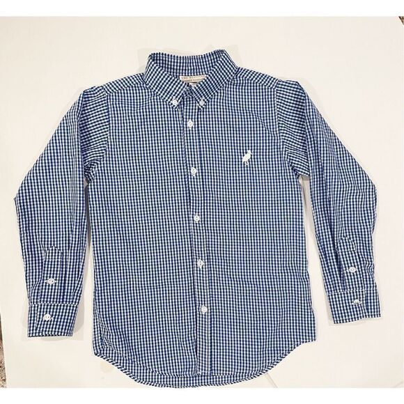 The Beaufort Bonnett Company Dean’s List Shirt Blue Check Plaid Boys Size 10 - Picture 1 of 6